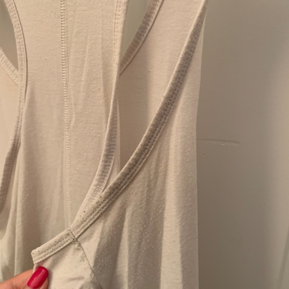 White Racerback Tank Top - Picture 3 of 3
